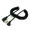 90 Degree Angle USB 2.0 Male to Micro USB Male Charge Sync Coiled Cable