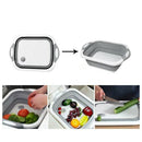 Collapsible Cutting Board with Dish Tub,Colander Fruits Vegetables Wash and U7P1