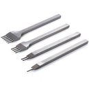 Set of 4 3mm Punching Tools for Leather Crafts 1 + 2 + 4 + 6 Tips Y8Y8