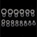 14pcs/lot Silicone and Ceramic Fishing Rod Guides Eye Rings Rod Building