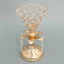 Flower Rack 9'' Crystal Candle Holder Wedding Banquet Centerpiece -Golden