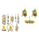 1Set/11pcs Bird Parrots Wooden Stand Swing Chew