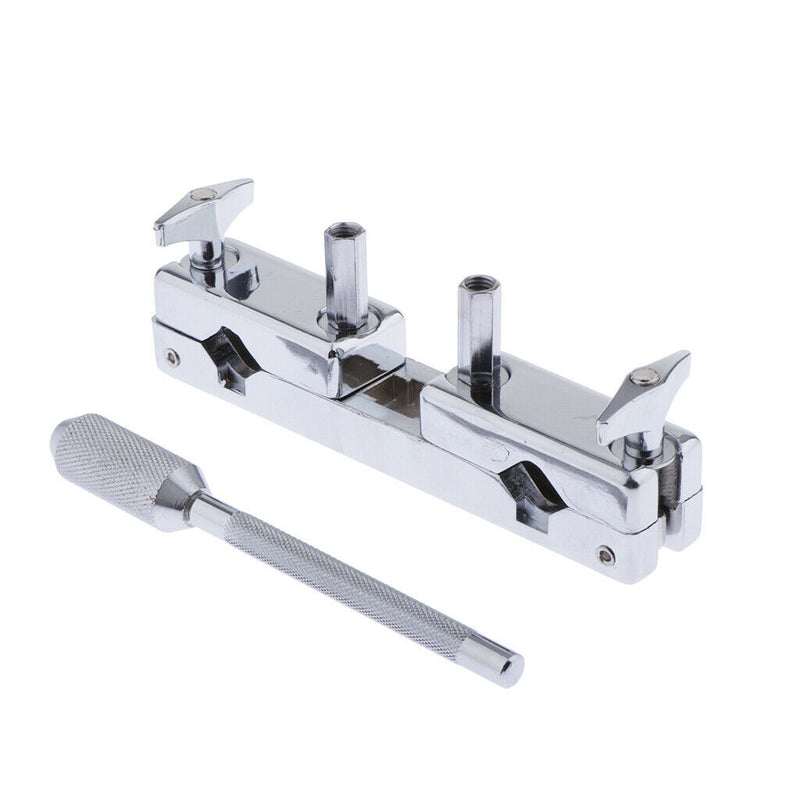 Professional Metal Cowbell Clamp Bracket Rod Set for Drummer Students Adults,