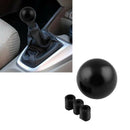 Car Manual Gear Shift Round Ball Knob Shifter Lever Head Aluminum Alloy Black