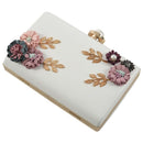 Fashion Women Leather Evening Bag Dinner Party Lady Wedding Flower Clutch P P6U8