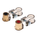 1 Pair Car Battery Terminal Connectors Clamp Clip Negative Positive For Auto Car