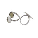 10pcs Double Round Tray Cabochon Ring Base 12mm Bezel DIY Jewelry Making