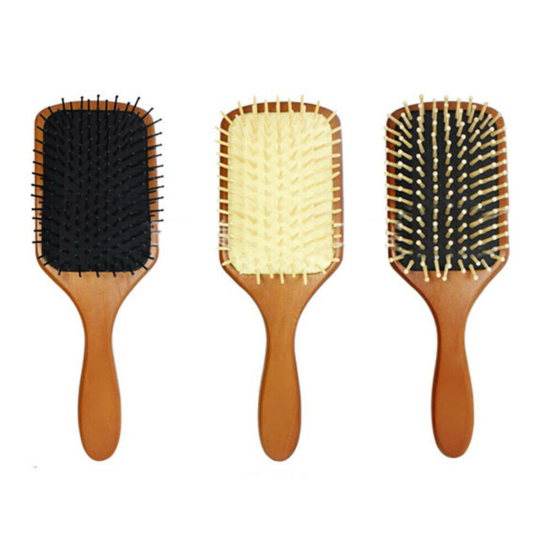 Wooden Paddle Hair Brush Health Care Scale Head Massage Comb