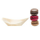 100x wooden boat eco-friendly fingerfood dish disposable counter disposable W4N9