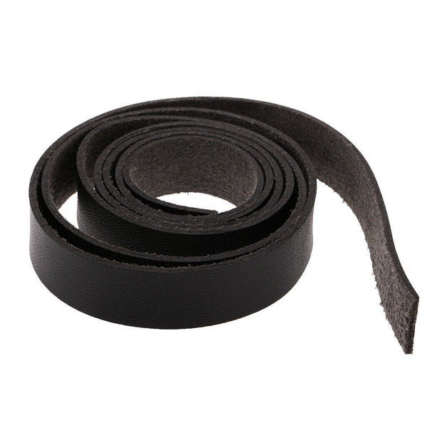 1.5cm In Width Pu Leather Trimming Strap Roll For Garment Black 2 Pieces