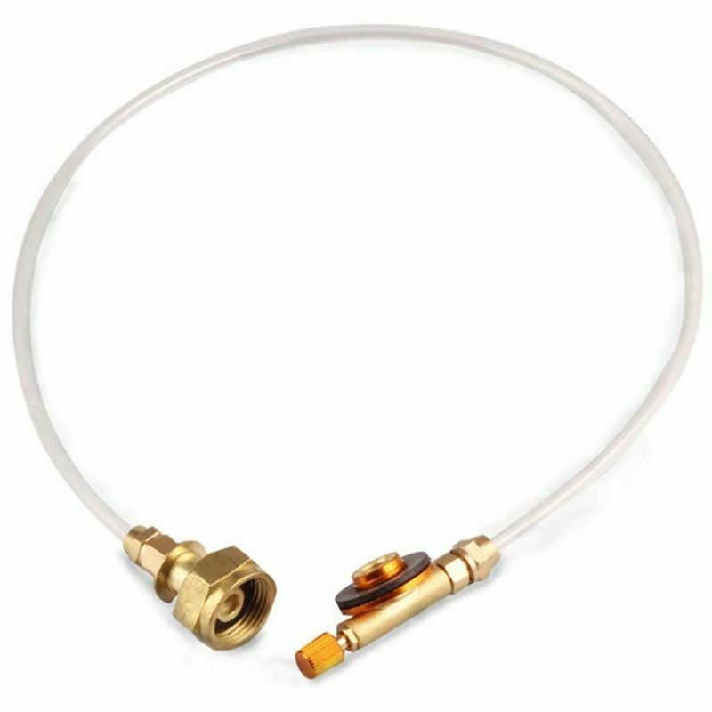 Propane Refill Adapter Picnic Camping Stove Gas Hose Double Sided Adjustabl