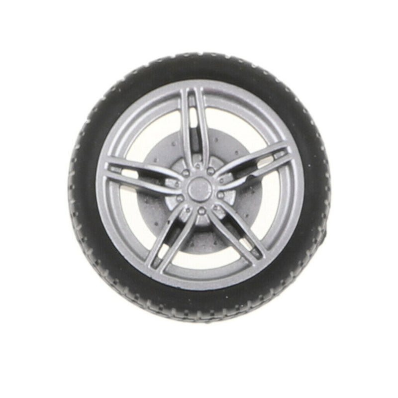 4 Pieces 40mm Wheel Rims Rubber Tyres for RC Drift Car DIY Kits Replacement