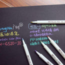 New 10 Colours Metallic Art Marker 1 2MM Fine Liner Brush Coloring Pens Gif L3B8