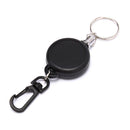 1PC Retractable Pull Key Chain Reel ID Badge Black Card Holder 60CM KeyringB Gn