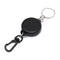 1PC Retractable Pull Key Chain Reel ID Badge Black Card Holder 60CM KeyringB Gn