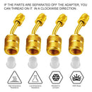 3X(4 Pack R410A Adapter Charging Vacuum Port Adapter Brass Converter with T