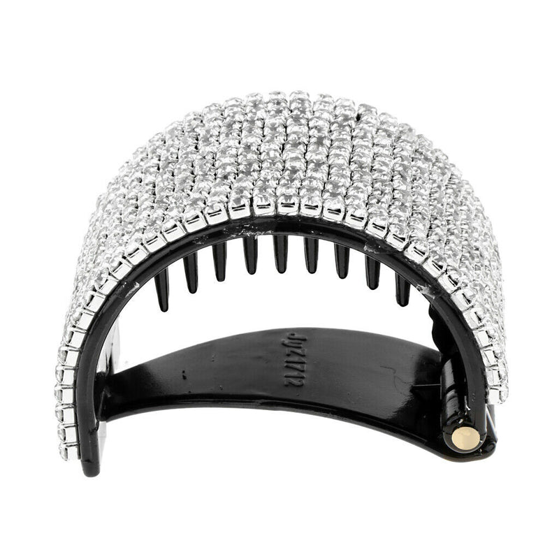 2 Pieces Blingbling Rhinestone Hair Grip Clip Crystal Cuff