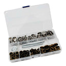 50 Set Metal Leather Snap Buttons Press Studs For Jeans Bracelets 2 Colours