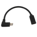 0.2m / 7.87inch 90 Degree USB 3.1 Type C Male to Female Charge and Data Sync