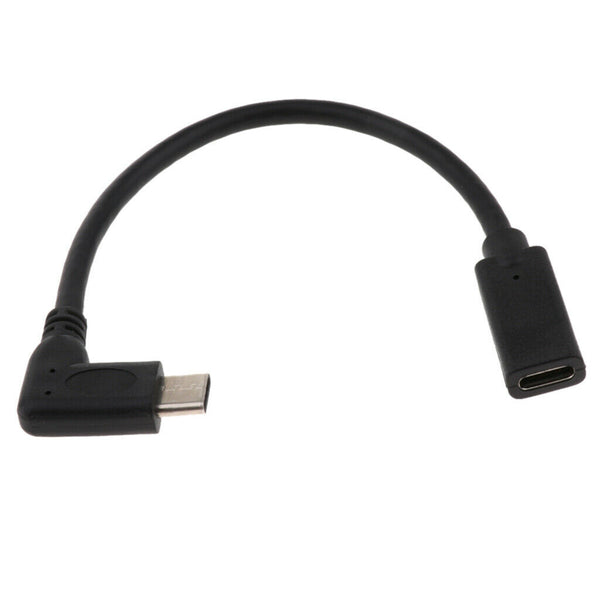0.2m / 7.87inch 90 Degree USB 3.1 Type C Male to Female Charge and Data Sync