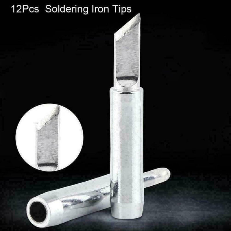 12pcs Soldering Iron Tips 900M-T for Hakko 936/937/928 Soldering Station To M6V4