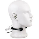 Throat Mic Microphone Covert Acoustic Tube Earpiece Headset for Midland 2Pin