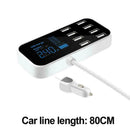 1Pc 8 Port Quick USB Charger 3.0 with LED Display Car Mobile USB Phone Char A2J1