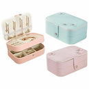 Portable Women Jewelry Box Storage Organizer Girls Travel 2-Layer Rectangle