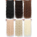Long Clips in Hair Extension Synthetic Natural Hair Water Wave Blonde Black