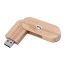 32GB USB2.0 Rotating Wood Flash Memory U-Disk
