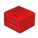 LED Lighted Earring Ring Gift Box Wedding Engagement Jewelry Case (Red) A