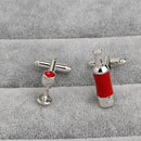 Fashion Men Shirts Cufflinks Bottle Wine Glass Alloy Enamel Button Charm JR