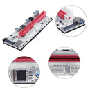 PCI-E 1x to 16x Adapter Video Extender Card with 3 Power Ports Mining Cable A