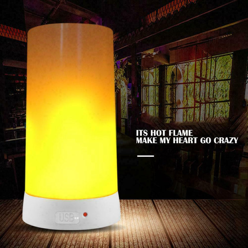 LED Flame Effect Simulated Nature Fire Light Bulb E27 Decoration Hot Lamp N0U1