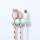 2PCS/Set Multifunction Earphone Cord Winder Cable Organizer Clips Pink Z