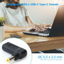 90 Degree USB3.1 USB-C Type-C Female to 5.5x2.5mm DC Male Plug Adapter