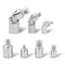 7-Piece Universal Joint Set, Socket Drive Adapter and Reducer Set, 1/4 inch J7L9