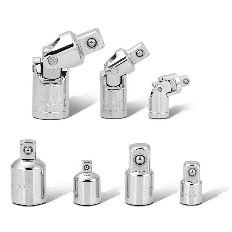 7-Piece Universal Joint Set, Socket Drive Adapter and Reducer Set, 1/4 inch J7L9