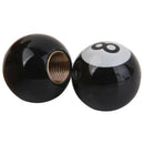2 x No. 8 Ball motorcycle bike tyre tire wheel stem air valve dust cap cove