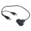 USB2.0 To SATA Adapter Cable 48cm For 2.5 inch External SSD HDD Y4W5