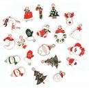 20Pcs/Set Enamel Mixed Christmas Charms Pendant Crafts For DIY Jewelry Making AU