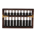 9 Column Abacus Soroban Winding Device Calculating Tool With Wooden Case
