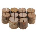10 Pieces Rustic Wedding Party Wooden Table Numbers Holder Wood Place Name Card