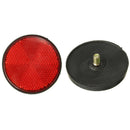 2pcs Round Red Reflector Universal For Motorcycle ATV 5.6*0.8cm