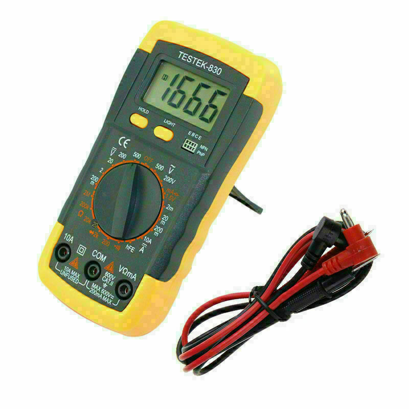 Digital Multimeter LCD AC / DC Meter Amp Volt Ohm Resistance Te L6G0 Capaci A7R0