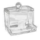 Clear Acrylic Cotton Swab Makeup Case Stick Box Storage Stand Rack Y4V7