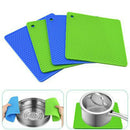 New Pot Holders Set of 4PCS Silicone Trivets Multi-Purpose Hot Pads Useful CVJ
