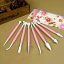 8Pc Carving Baking Tool Cake Decorating Fondant Flower Modelling Cookies D0N3