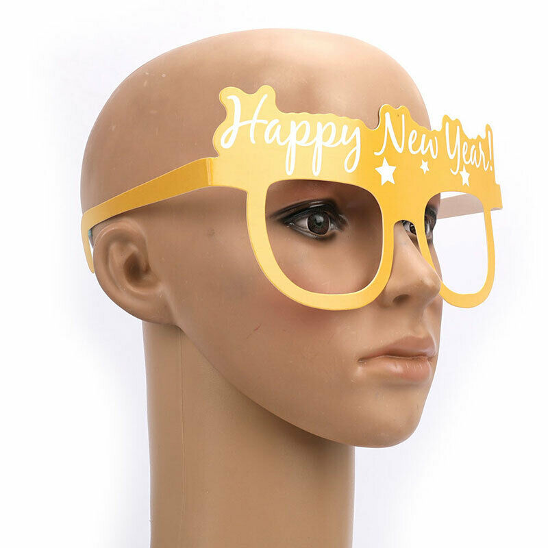 9PCS Happy New Year Party Favor Glasses Photobooth Props for Festival Suppli Hn