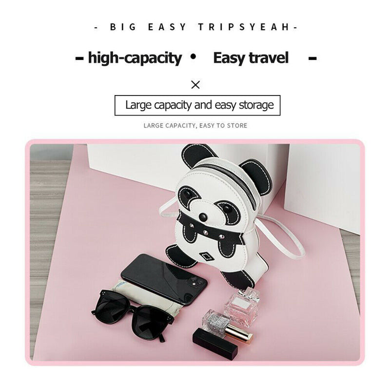 DIY Handmade Cute Panda Women Shoulder Bag Cartoon Girl Fashion Crossbody Pouch